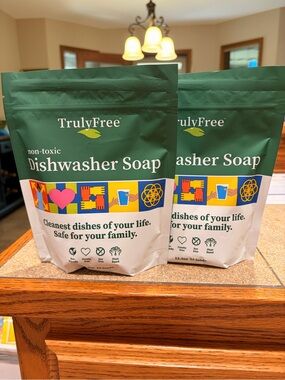 TRULY FREE Non-Toxic Dishwasher Soap, 2 pack